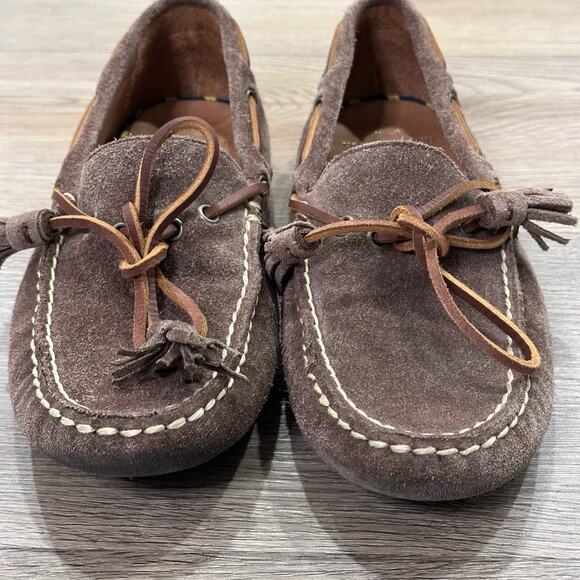 Polo Ralph Lauren Anders Loafer Men’s Sz 7 Driving Suede Leather Tassels Shoes - Picture 12 of 13